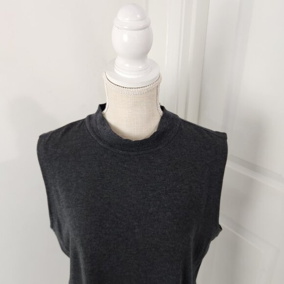 Eileen Fisher Top Womens L Gray Jersey Knit Minimalist Neutral Sleeveless - Picture 2 of 10